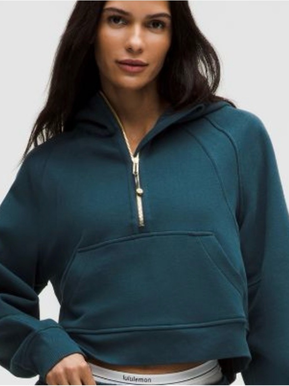 Lululemon Half-Zip Hooded Pullover Sweatshirt - Teal